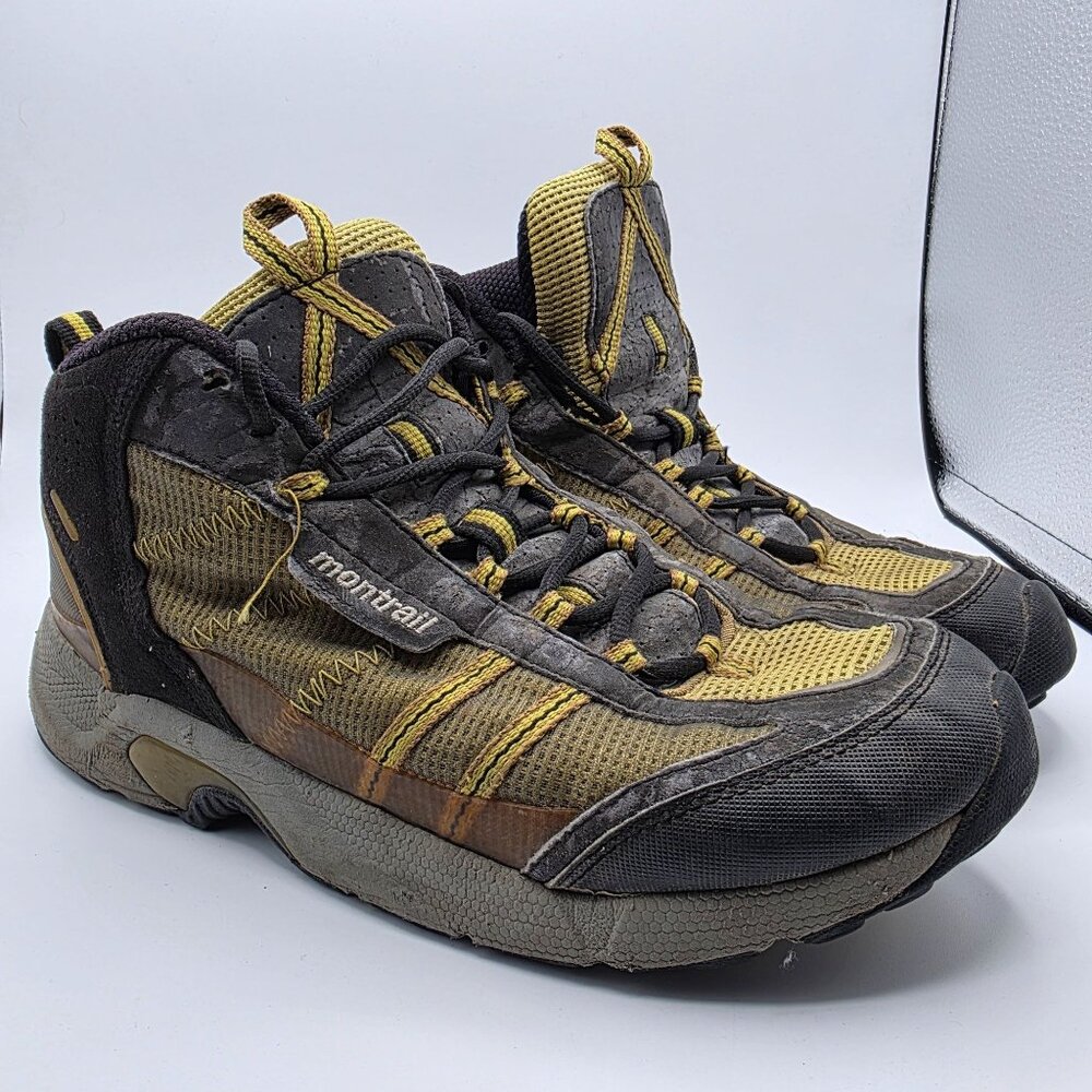 Montrail Namche Mid Mens Size 11 Yellow Black Hiking Boots Casual Outdoors Camp